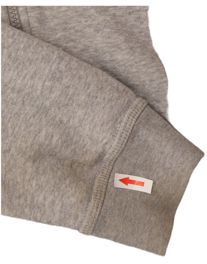 Nike Herren-Kapuzenpullover mit Reißverschluss, mittelgrau gefleckte Baumwolle