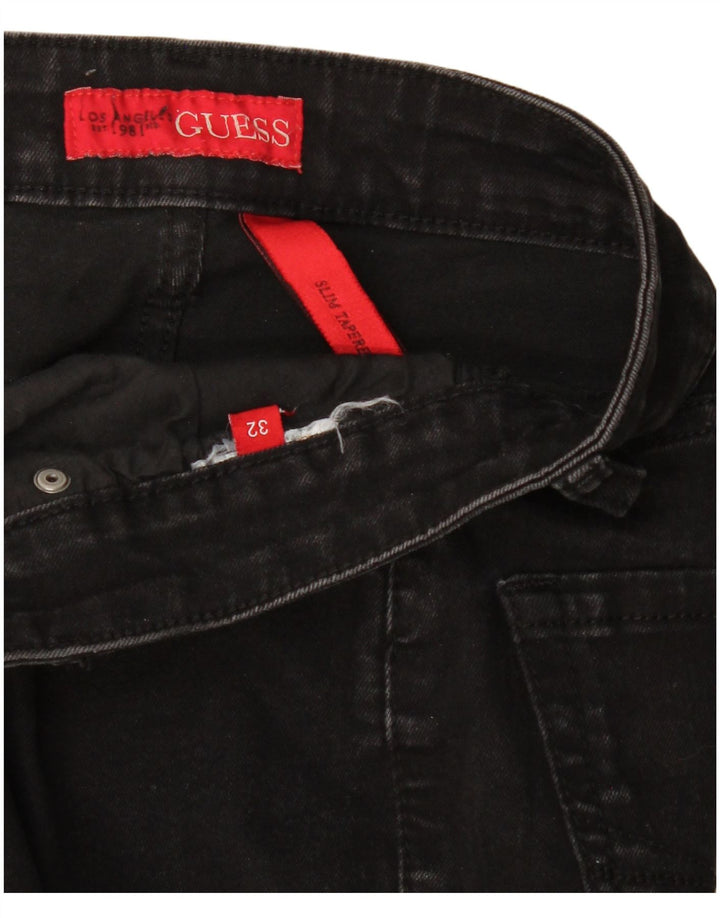 Guess Damen Slim Tapered Jeans W32 L27 Schwarz