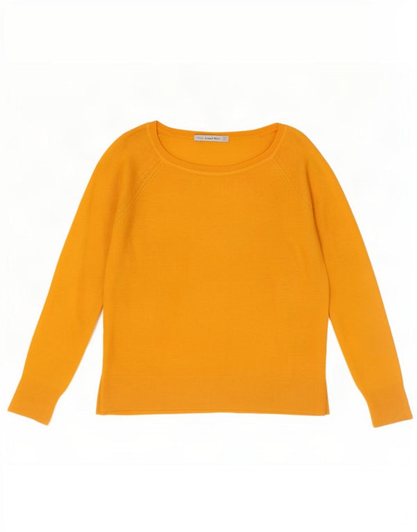 Zara Damen-Pullover, bauchfrei, übergroß, U-Boot-Ausschnitt, Gr. 10, Größe S, Orange
