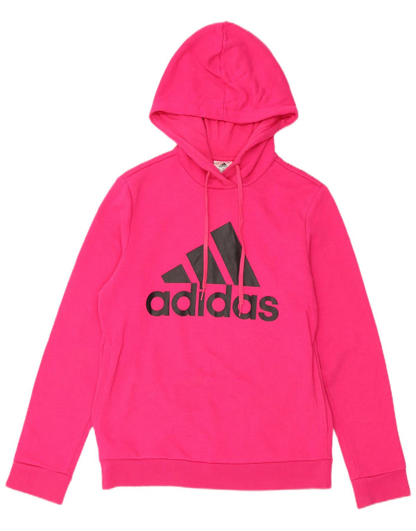 ADIDAS Damen Graphic Hoodie Pullover UK 8/10 Small Rosa Baumwolle