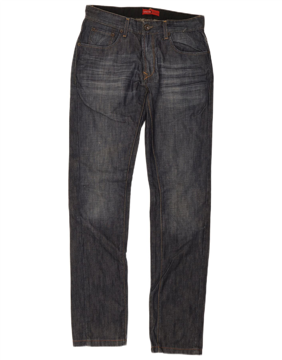 Wampum Herren Slim Jeans W30 L34 Marineblau Baumwolle