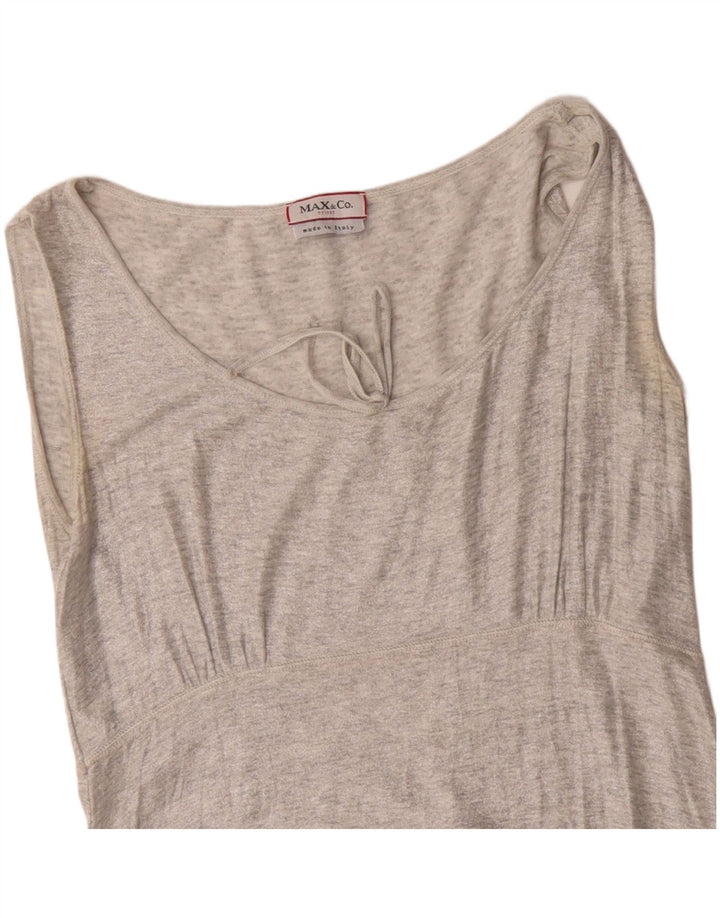 Max & Co. Ärmelloses Damen-Blusenoberteil, Größe S, Gr. 8, Grau gefleckt