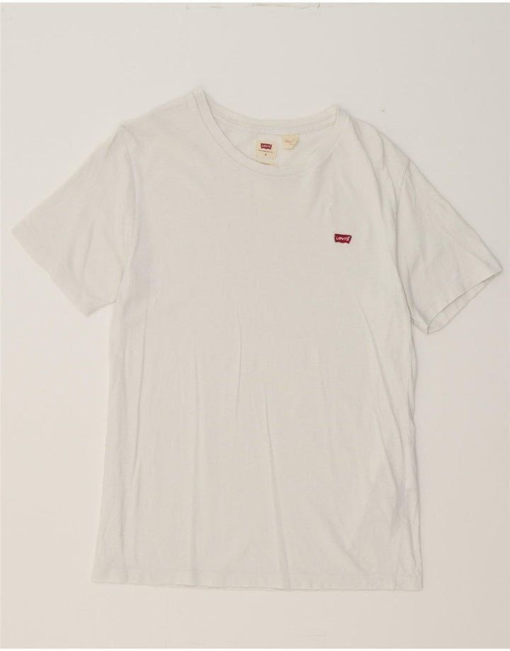 LEVI'S Mens Standard Fit T-Shirt Top Small White Cotton Vintage Levi's and Second-Hand Levi's from Messina Hembry 