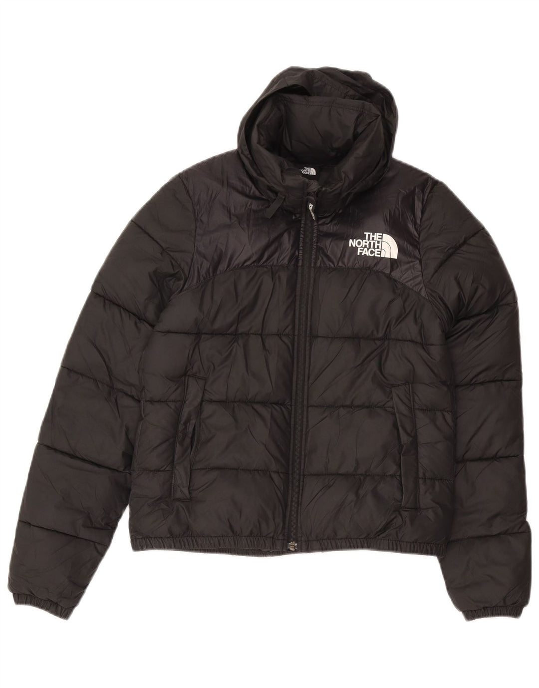 THE NORTH FACE Damen Übergroße wattierte Jacke UK 6 XS Schwarz Farbblock