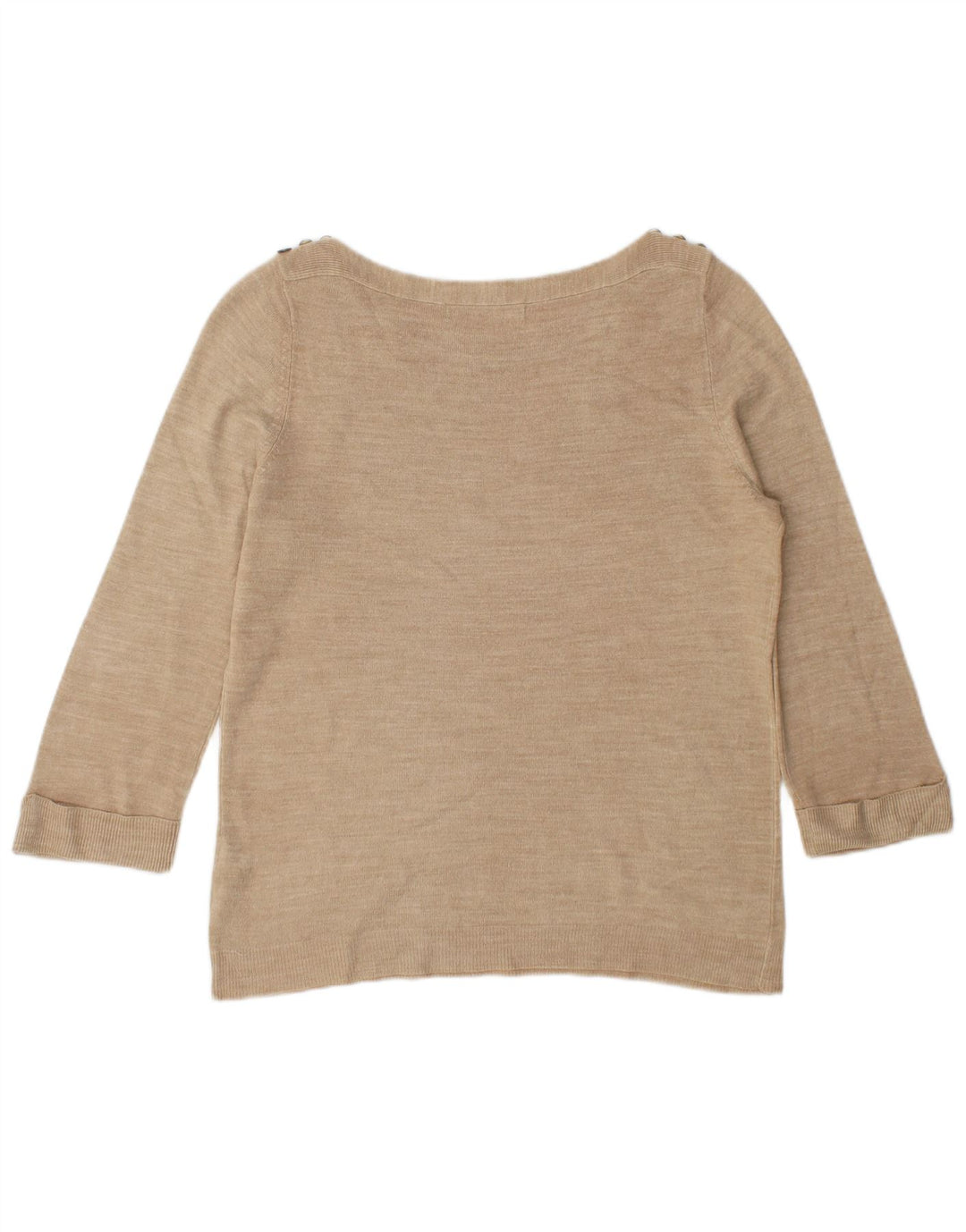 Marks & Spencer Damen-Pullover mit U-Boot-Ausschnitt, Gr. 12, Mittelbeige