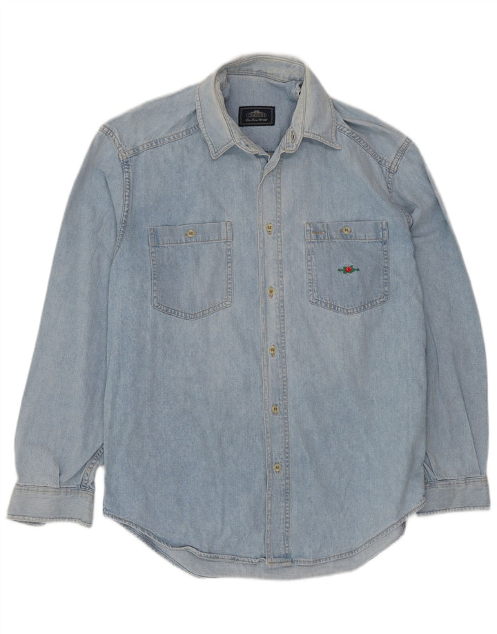 Charro Herren Jeanshemd Mittelblau