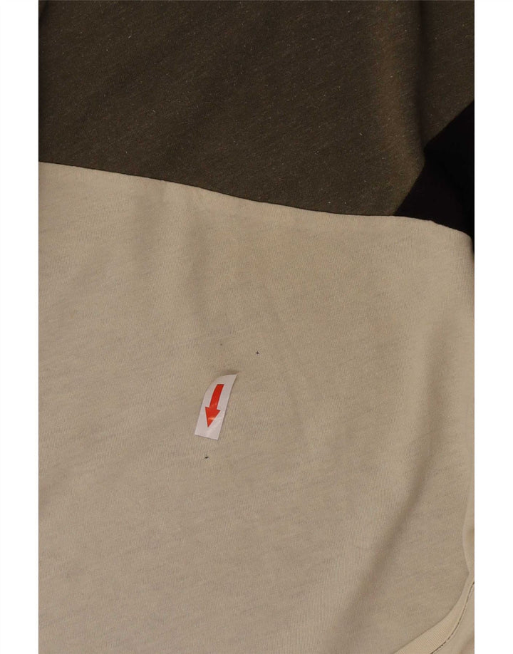 Jack & Jones Herren T-Shirt Top Medium Khaki Colourblock