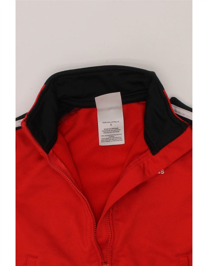 ADIDAS Boys Full Tracksuit 4-5 Years  Red Colourblock Polyester Vintage Adidas and Second-Hand Adidas from Messina Hembry 