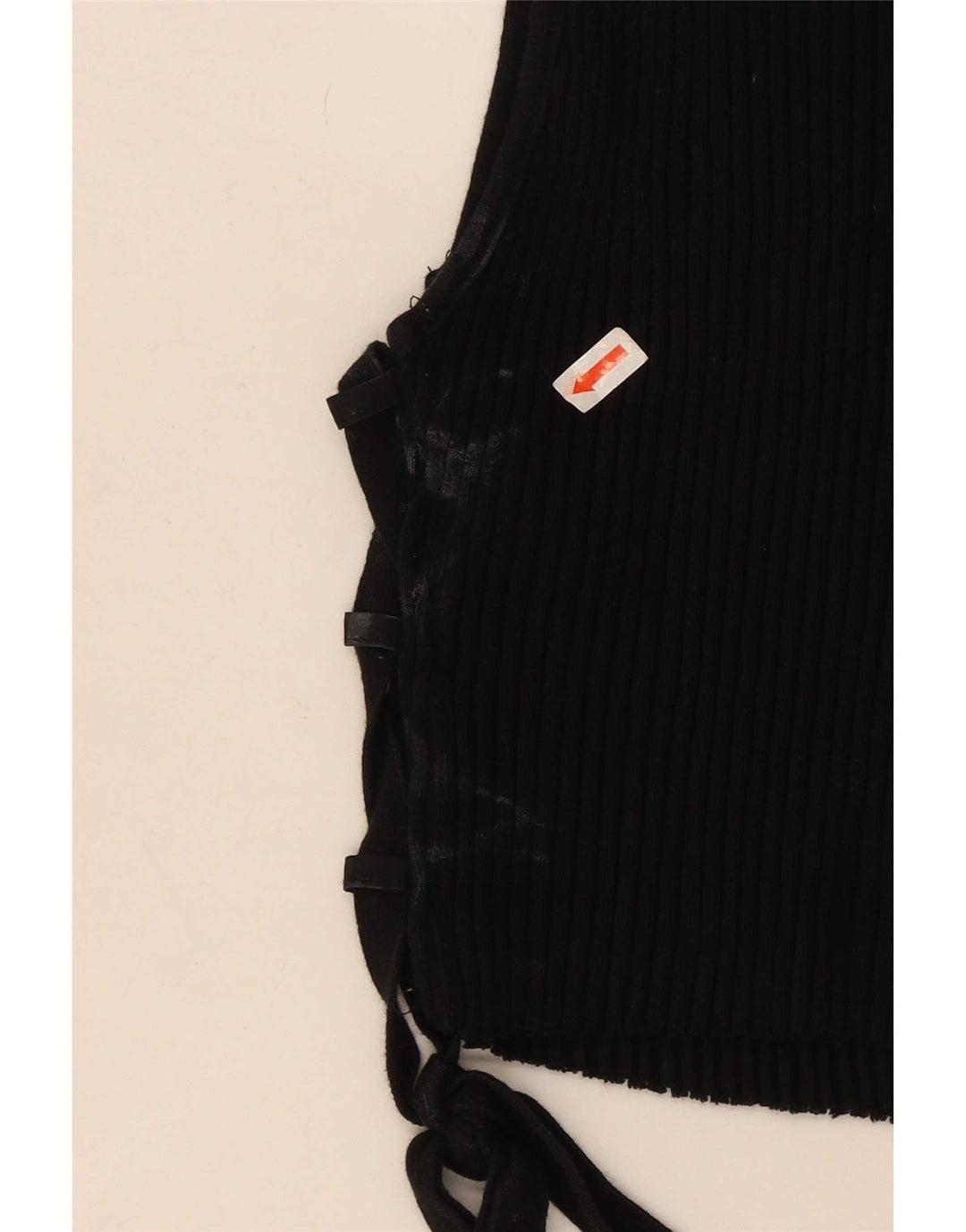 Zara Damen Crop Vest Top UK 14 Large Schwarz