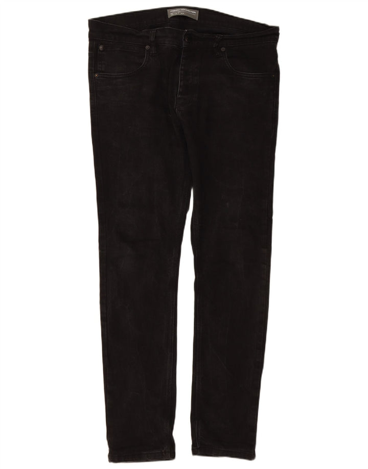 FRENCH CONNECTION Herren Slim Jeans W36 L32 Schwarze Baumwolle
