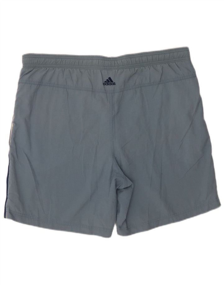 Adidas Herren Badeshorts mit Grafik, mittelblau, Colourblock-Polyamid