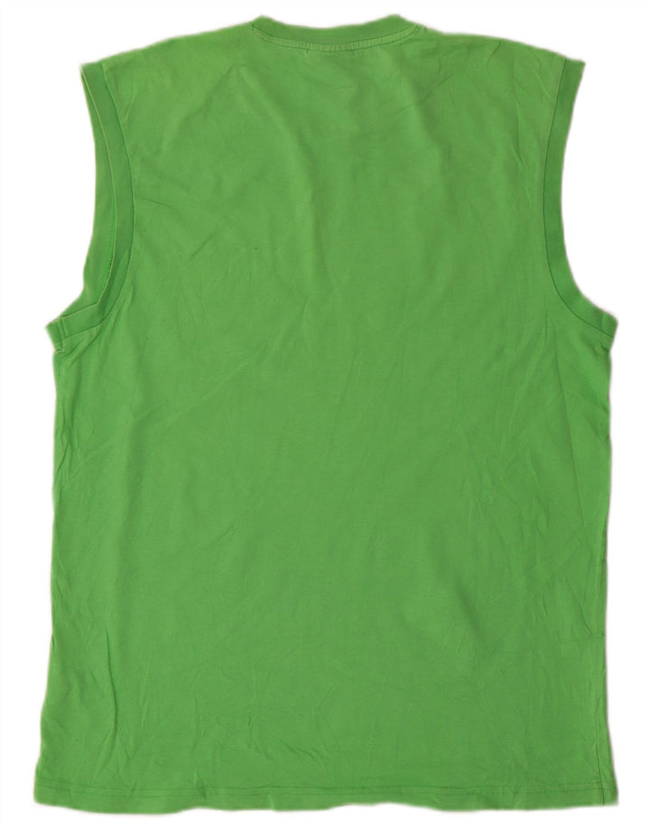 Adidas Herren Graphic Vest Top Mittelgrüne Baumwolle