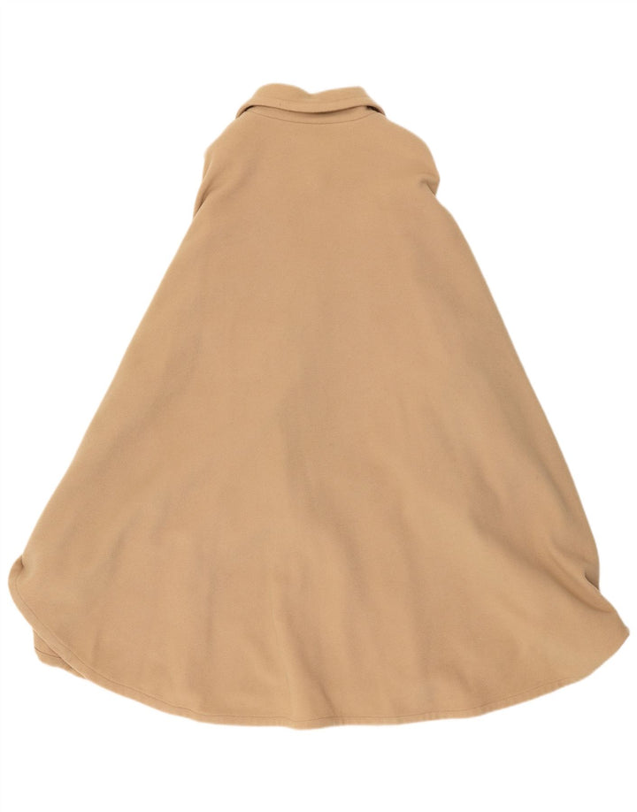 Vintage Damen Poncho Mantel Einheitsgröße Beige Paisley Wolle