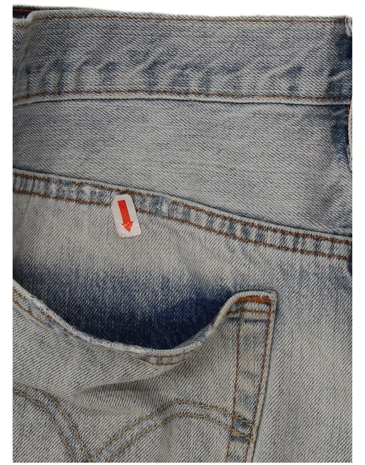 Levi's Damen 501 Distressed Denim Hot Pants W29 Mittelblaue Baumwolle