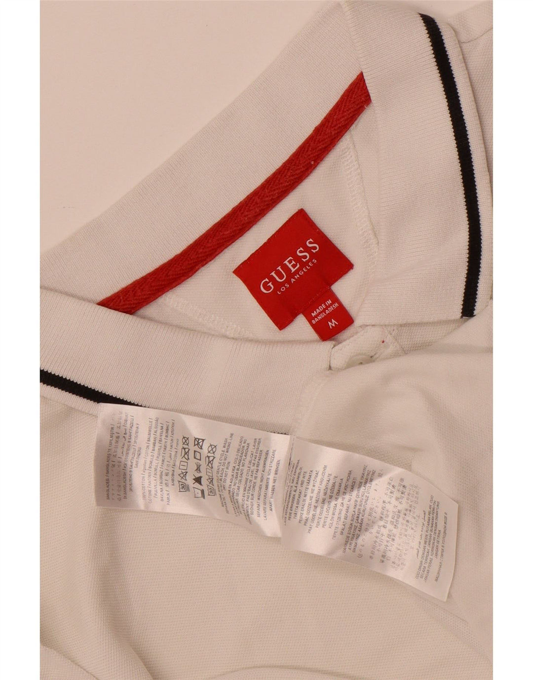 Guess Herren-Poloshirt aus mittelweißer Baumwolle