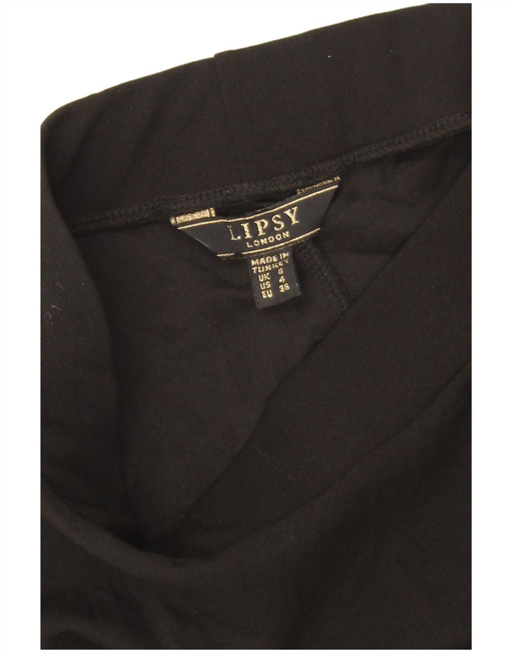 Lipsy A-Linien-Rock für Damen, UK 8, Größe S, W26, Schwarz, Polyester