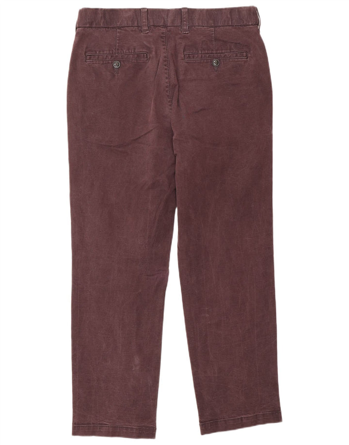 Marks & Spencer Herren Heritage Regular Chinohose W32 L29 Burgunderrot