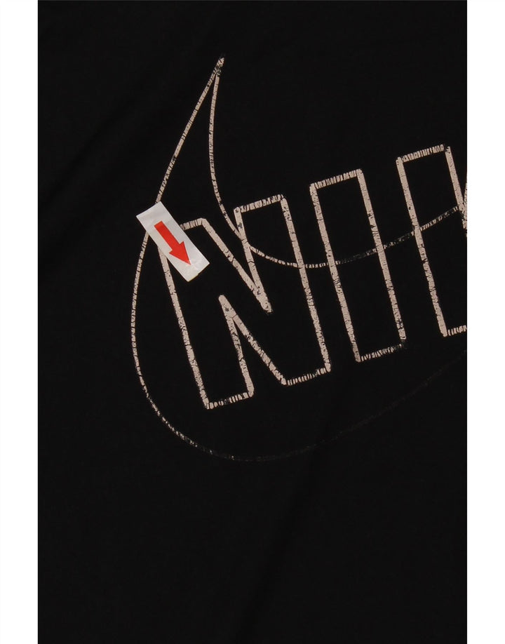 Nike Herren Dri Fit Graphic T-Shirt Top Mittelschwarzes Polyester