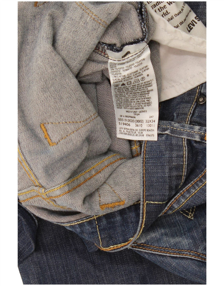 Levi's Damen 519 Slim Jeans W32 L34 Blaue Baumwolle