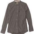 Jack Wills Herren-Hemd mit klassischer Passform, Größe S, Schwarz, Gingham-Baumwolle