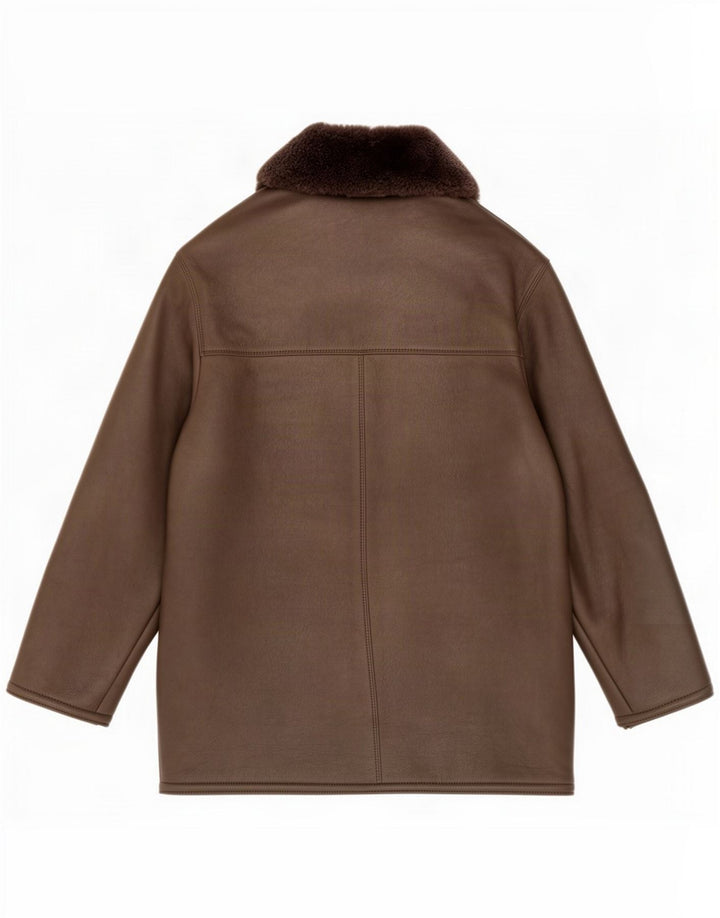 Marester Damen Shearling Coat UK 14 Large Brown
