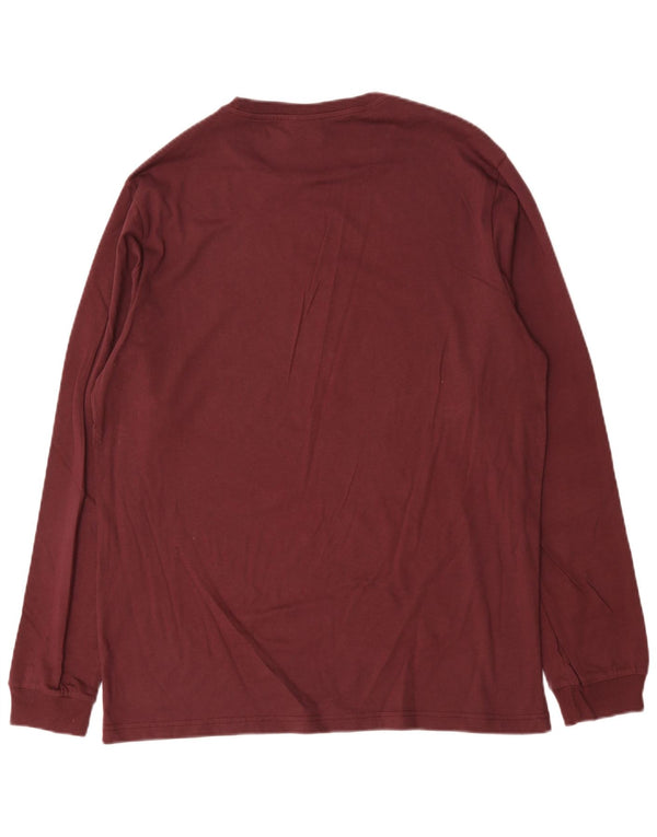 Champion Herren Graphic Top Langarm XL Burgund Baumwolle
