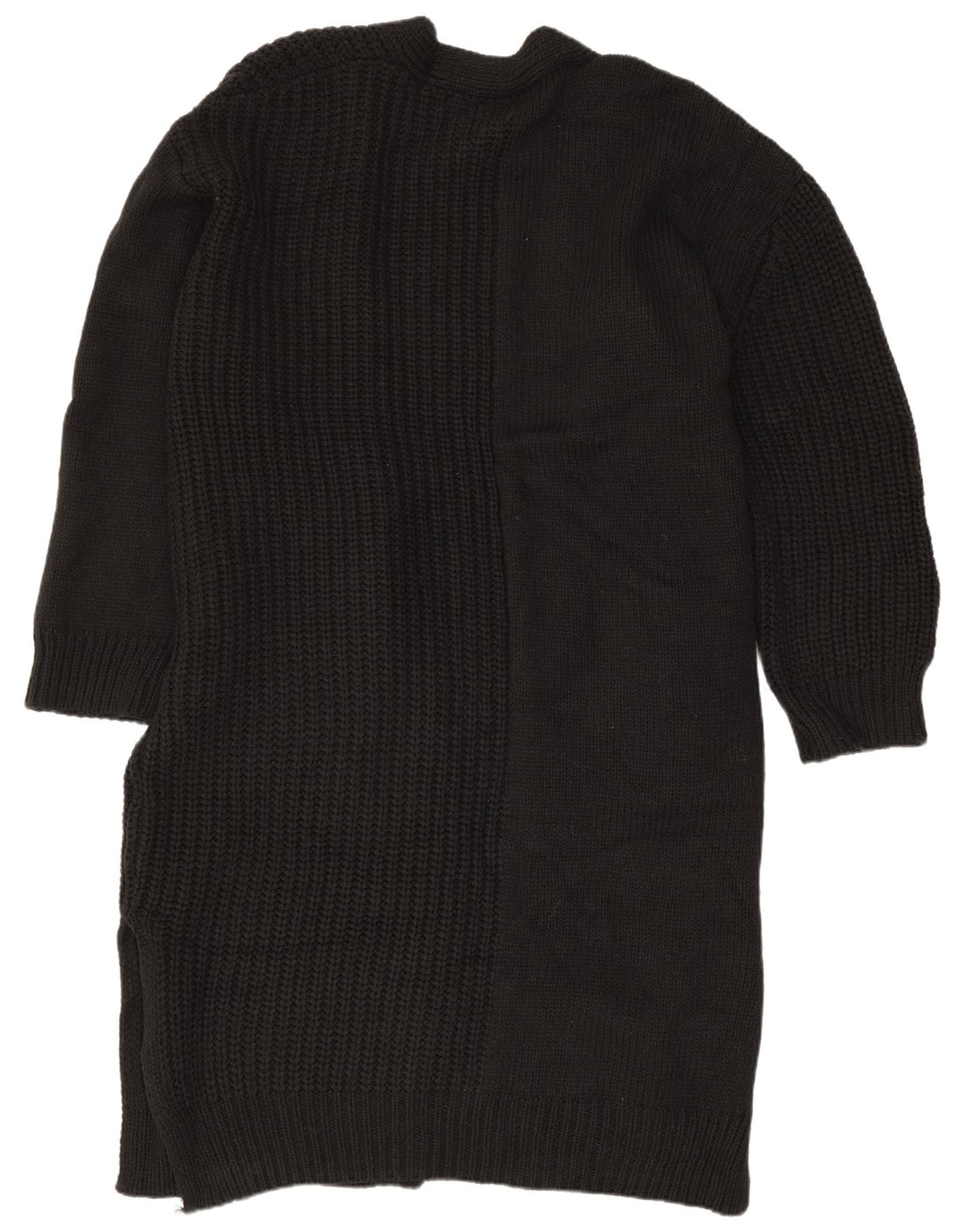Topshop Damen-Strickjacke in Übergröße, lang geschnitten, EU 36/38, Größe S, Schwarz