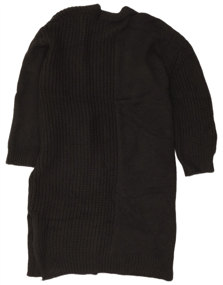 Topshop Damen-Strickjacke in Übergröße, lang geschnitten, EU 36/38, Größe S, Schwarz