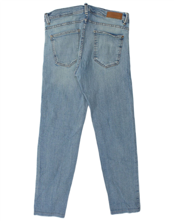 Zara Herren Slim Jeans EU 42 Large W32 L30 Blaue Baumwolle