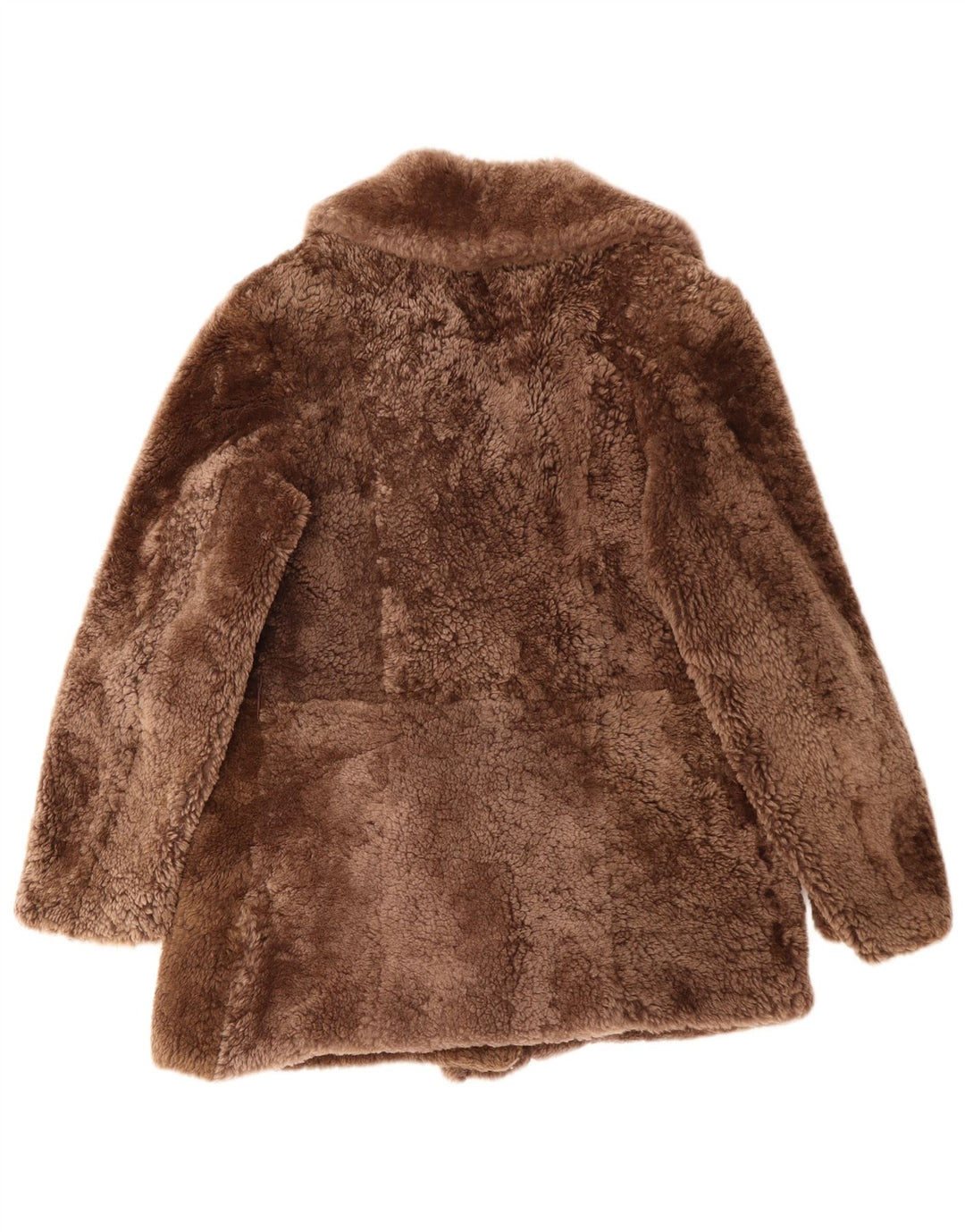 Anfor Damen Zweireihige Lammfelljacke IT 44 Mittelbraun