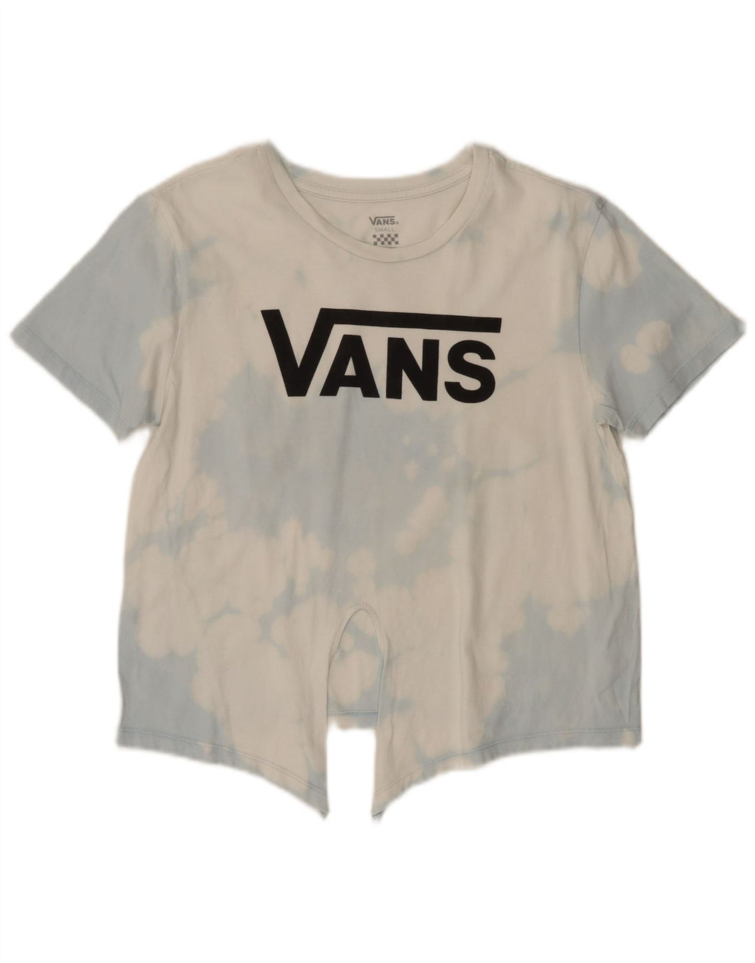 Vans Damen Grafik-T-Shirt Top UK 10 Small Weiß Tie Dye