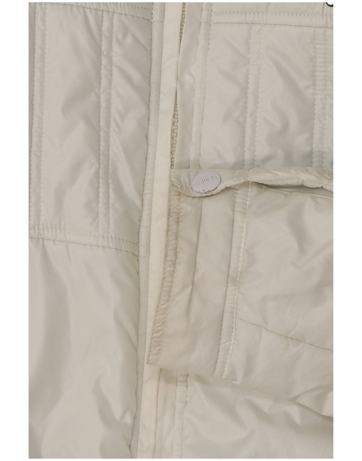 UMM Herren-Militär-Jacke, gepolstert, UK 42, XL, Weiß, Polyester