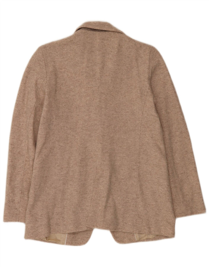 Massimo Dutti Damen-Strickblazer mit 1 Knopf, EU 38, klein, beige meliert