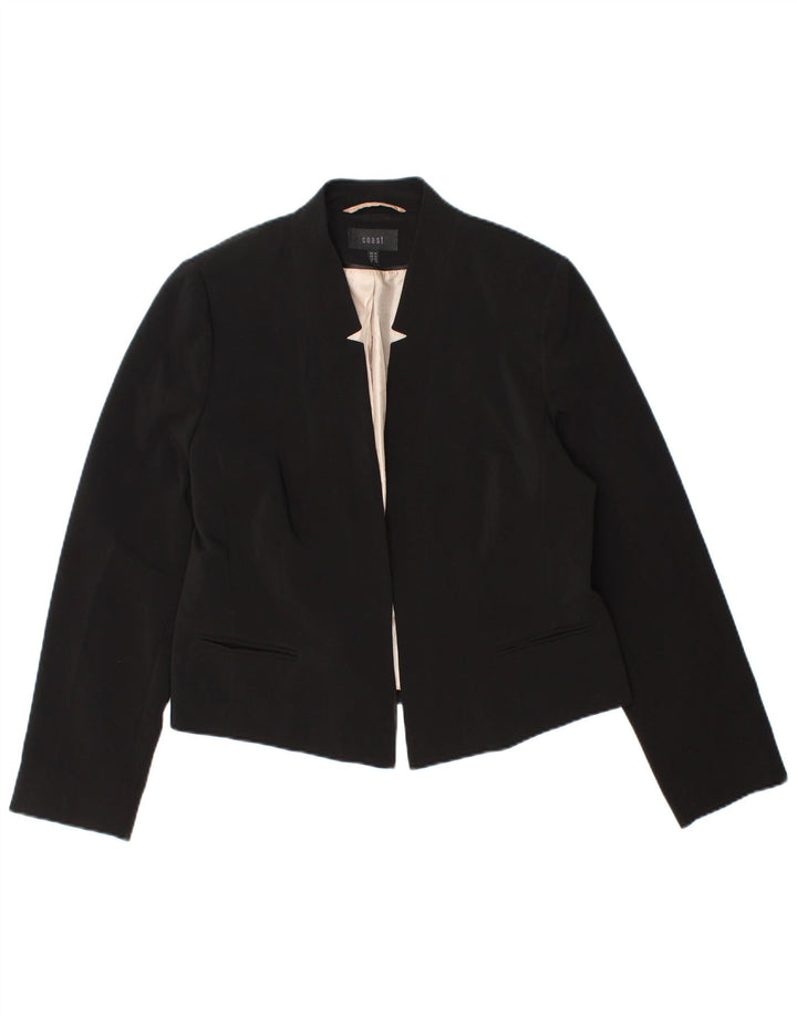 Coast Damen Blazer Jacke UK 14 Large Schwarz Polyester