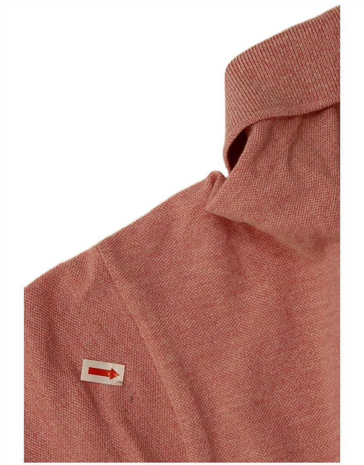 Lacoste Herren-Poloshirt, Größe 5, groß, rosa Baumwolle