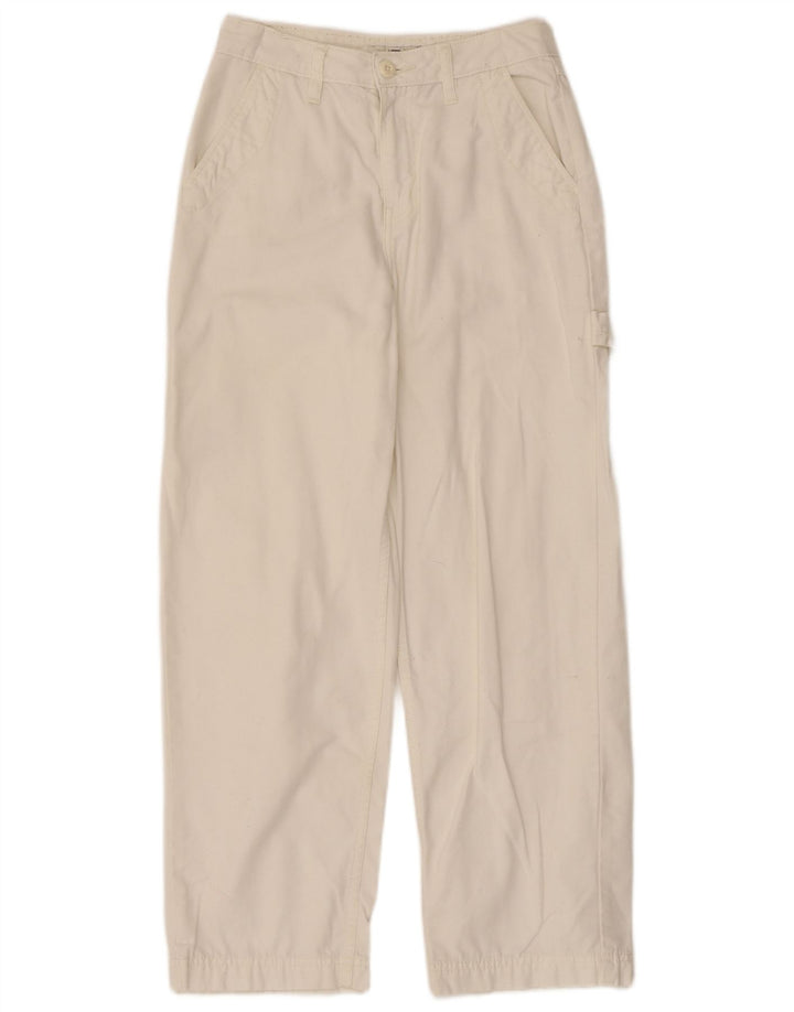 Vans Gerade Cargohose für Damen W25 L27 Weiße Baumwolle