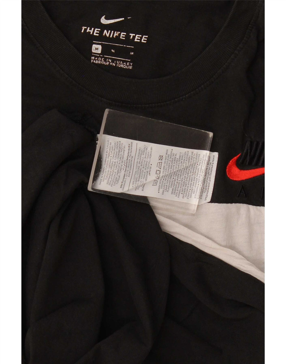 Nike Herren-T-Shirt mit Grafik, Medium, Schwarz, Colourblock-Baumwolle