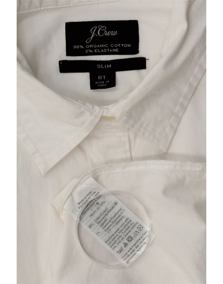 J. Crew Slim-Hemd für Damen, US 8, mittelweiße Baumwolle