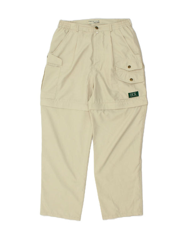 VINTAGE Womens Tapered Cargo Trousers EU 40 Medium W28 L27  Beige