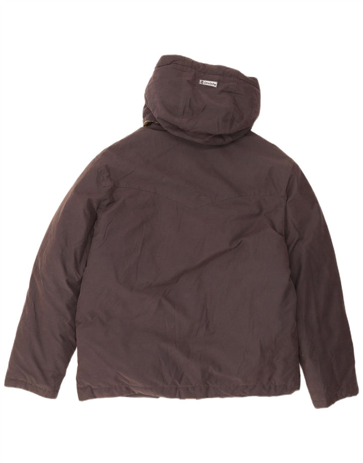 Invicta Herren-Jacke mit Kapuze, gepolstert, UK 40, Größe L, Schwarz, Baumwolle