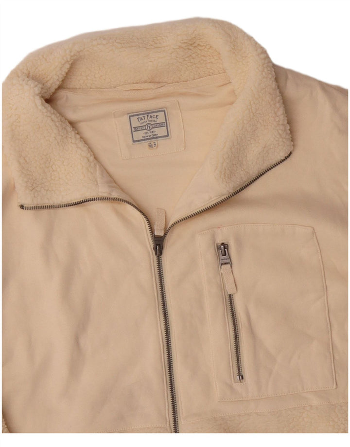 Fat Face Damen Fleecejacke UK 18 XL Off White Polyester