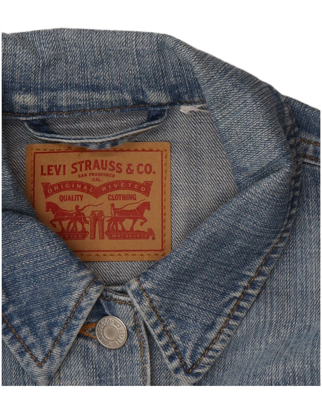 Levi's Damen Jeansjacke UK 10 Small Blue