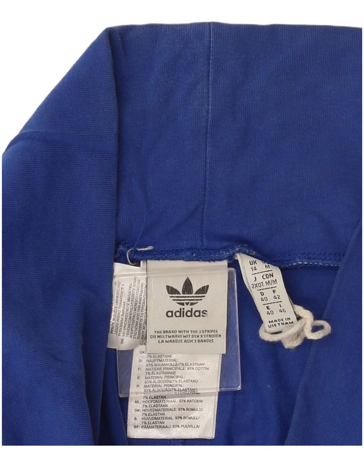 Adidas Damen Graphic Leggings UK 14 Mittelblaue Baumwolle