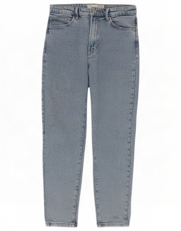Stradivarius Damen Mom Slim Jeans UK 12 Medium W30 L26 Blau