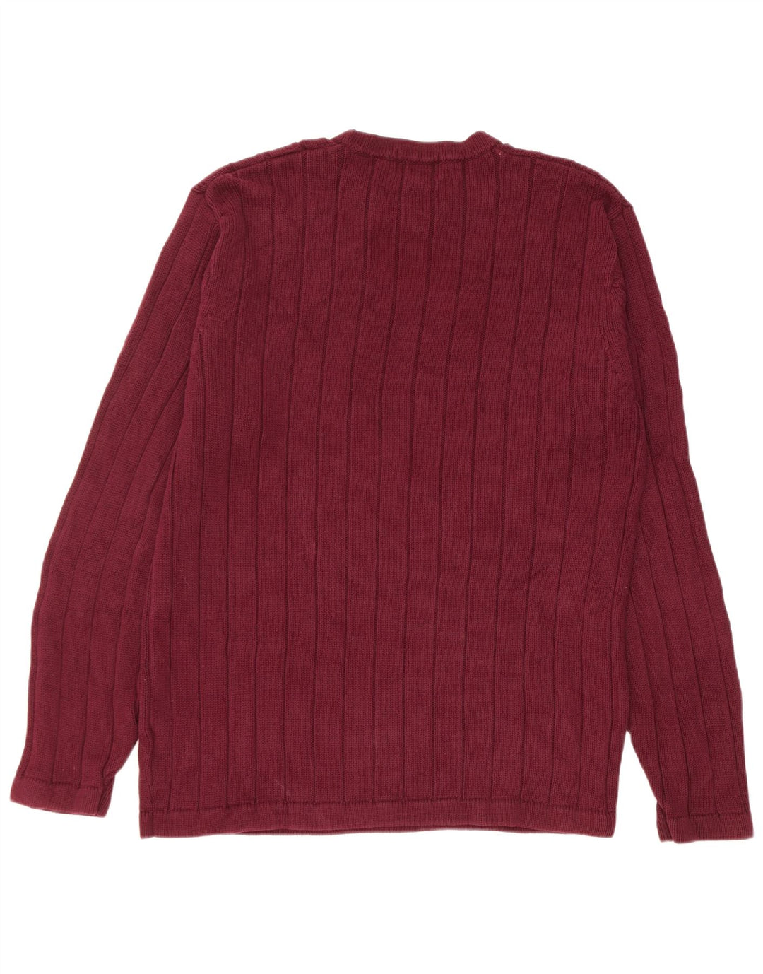 Eddie Bauer Herren-Pullover mit Rundhalsausschnitt, mittelgroß, Burgunderrot, Baumwolle