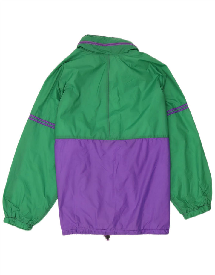 Marcel Clair Herren Regenjacke UK 40 Large Grün Colourblock Polyamid