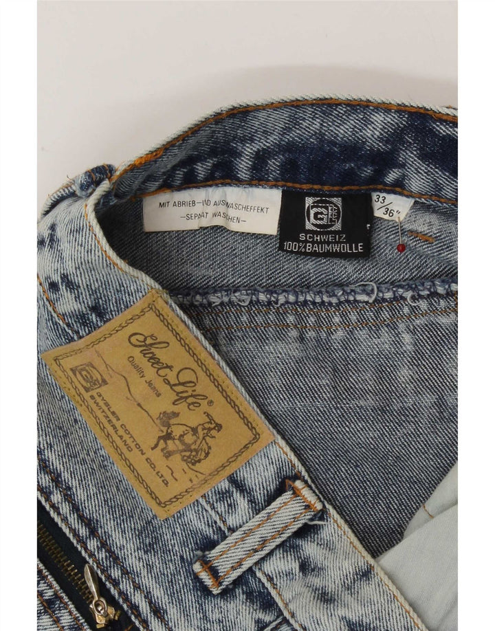 Vintage Damen Straight Jeans W33 L30 Blaue Baumwolle