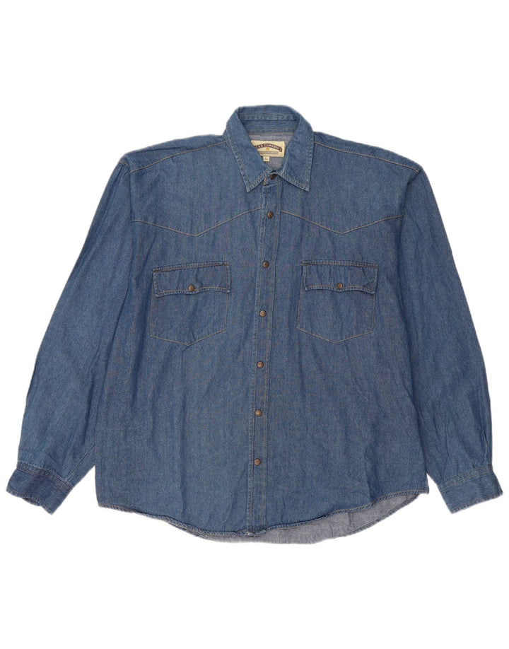 Vintage Herren Jeanshemd Große blaue Baumwolle