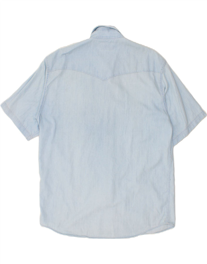 MUSTANG Mens Short Sleeve Shirt Medium Blue Vintage Mustang and Second-Hand Mustang from Messina Hembry 