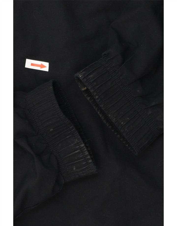 Nike Herren-Trainingsanzug-Oberteiljacke UK 38/40 Mittelschwarzes Polyester